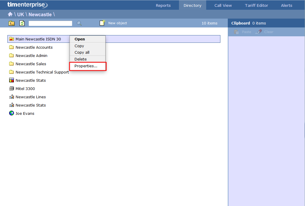 channel group properties
