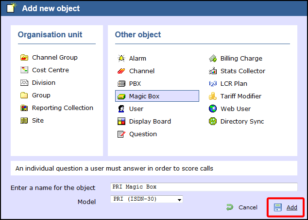 add object Magic Box