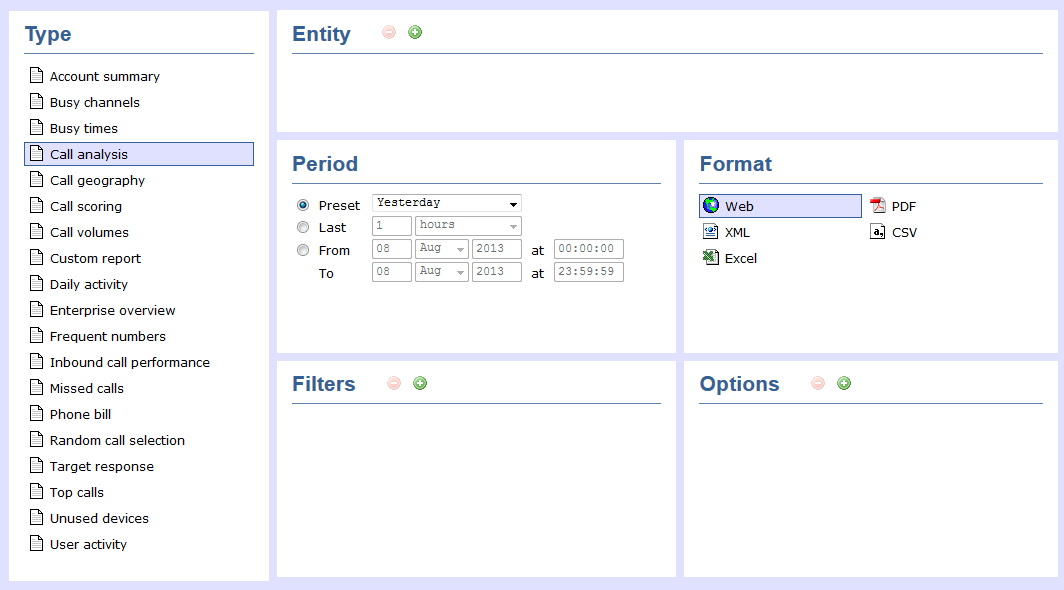 Editing scheduled report definition - step 2